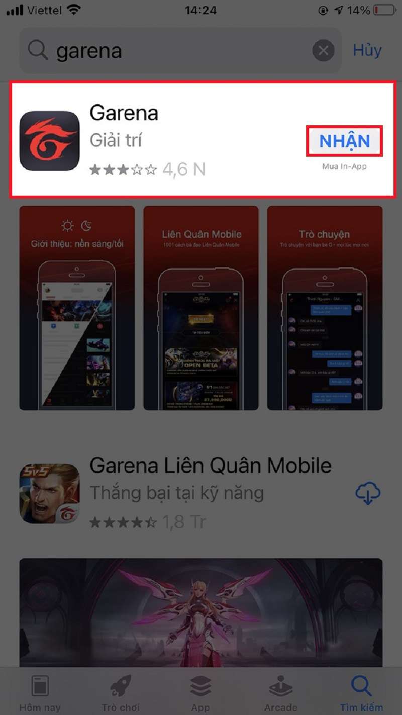 Tải Ứng Dụng Garena Trên Di Động