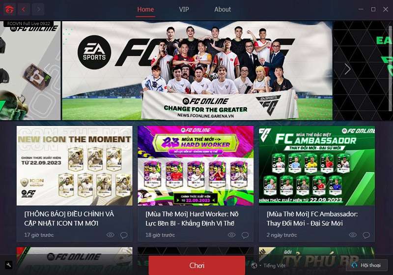 Hướng dẫn bắt đầu chơi game FC Online